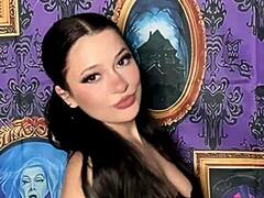 hey watch this pigtails goth rip off her bra in haunted house