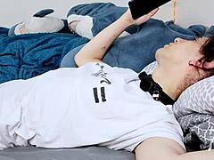 Kisunyoctober Day 7: Buttplug Anal Fingering Leads to Spooning Assfuck