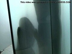 hey check out this sexy teen giving a steamy shower blowjob