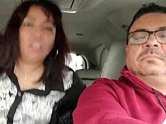 stranger pounds my pussy in backseat while boyfriend drives the car
