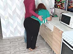 bbw stepmom milf sucks big cock then takes anal cumshot facial