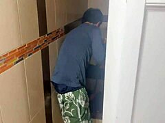 Busty Stepdaughter Surprises Perverted Stepdad New Year's Gift