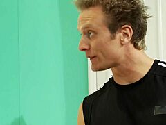 Bisexual busty curvy european brunettes in fishnets stockings ride guy lick pussies cum on big tits