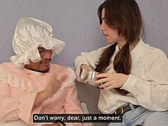 granny's red riding hood roleplay dildo ride goes wild and dirty!!