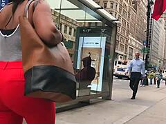 Hidden Camera Captures Cute Ebony's Beautiful Chocolate Ass Up Close