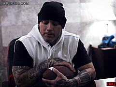 big tits milf delivers hardcore titty fuck to eager young athlete's cock