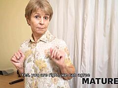 granny maid can't wait for boss to drill her deep