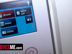 Sexually frustrated stepsiblings lick shaved pussies doggystyle during quarantine taboo