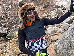 babe's shaved bubble butt rides big cock pov on downhill thrill but it's pure hardcore creampie