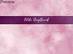 Petite slut brunette in lingerie high heels sloppy deepthroat gagging big cock creampie swallow