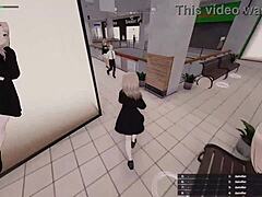 Naked Teen Emerges From Fitting Room Seducing Old Man With Her Irresistible Young Body