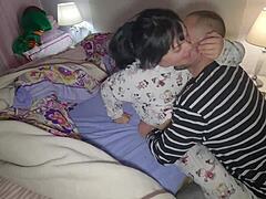 Homemade milf with huge pussy lips gets fucked doggystyle and facial by husband