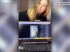 european redhead undresses via app shows petite body fingers ass and pussy closeup