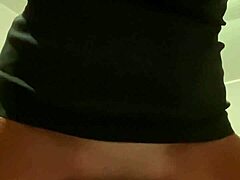 Secret Vibrator Tease Ignites Solo Room Orgasm