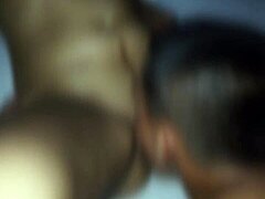 Wife moans loud as tongue laps her wet pussy in intense oral feast