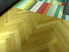 NAUGHTY CHEERLEADER ZUZU SWEET GAGS ON MATT AND JOHNNY'S HUGE COCKS IN THREESOME SWALLOW!