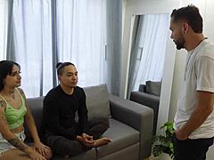 My wife offers tight pussy for rent while I watch humiliated