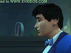 wife and old friend share asian cuckold desk fuck in cartoon threesome?