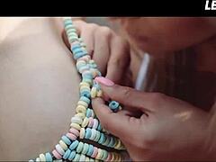 sexy brunettes skip party for hot backseat lesbian orgy moans