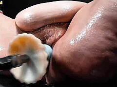 horny godmama's hairy wet cunt stretched wide open 💦😩