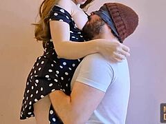 Sucking hottest neighbor's perfect big natural tits gets so sensual and steamy