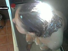 fat ass soapy teen masturbates to hard orgasm in bathtub