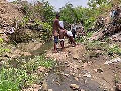 fat bbw with huge tits and big ass fucked outdoors in forest depths