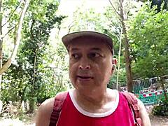 amateur couple humiliates in nunhead cemetery east woods