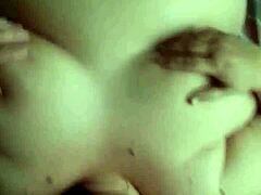 stepmom in bathtub plays her pussy then deep sucks stepson's cock before riding for cum on boobs