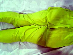 desi bhabhi gets oiled massage from dever at home, shaking her big ass nipples and sexy athletic body all over