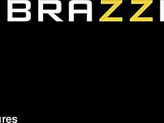 Lucy Lotus counts cash after redhead 3some blowjob, big ass cumshot bondage tug