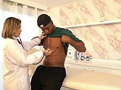 Petite doctor melanie caceres fixes bbc patient boris jackson erection issue intimately