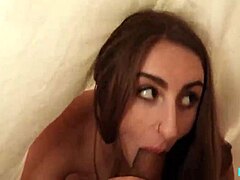 that naughty babysitter penelope kay sneaks in for monster cock blowjob titty fuck deepthroat ball licking saliva swallow cumshot reality