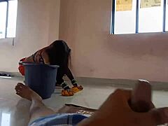 desi indian maid big tits pussy fucked rough pov homemade 😈🔥