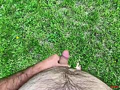 Brunette Solo Masturbates Moaning Forest Outdoor Short Hair Nature