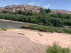 Sparks' big tits bounce wildly during amateur pov public outdoor mud fuck frenzy