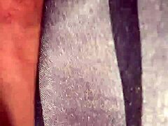 Hidden glimpses of those tempting ebony soles up close