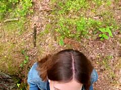 walked after home fuck then sucked outdoors swallowed cum again 😏💦