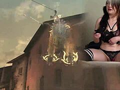 Holy shit sexy bimbo nerd in pigtails stockings games lovense to orgasm ep 5!!