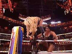 their clothes rip apart in savage wrestling fury