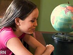 sexy skinny teen rides hard cock doggystyle to facial cumshot