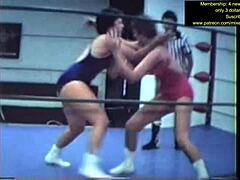 i get pinned in intense mixed wrestling hold damn