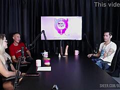 Jow jow casts bruna carlos in sheer red lingerie tease.