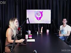 Jow jow casts bruna carlos in sheer red lingerie tease.