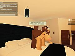 roblox slut squirts on big black cock in rough anal riding