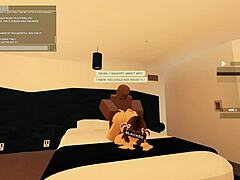 roblox slut squirts on big black cock in rough anal riding