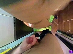 WOW MY DIRTY REDHEAD STEPSIS GAGS ON COCK IN TOILET DEEPTHROAT FACEFUCK!