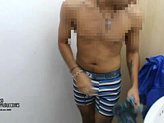 stepsister sucks cum deepthroats bent over doggystyle shower fuck