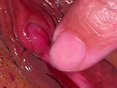 amateur wife's shaved pussy up close 310 days post virginity loss 👅💦