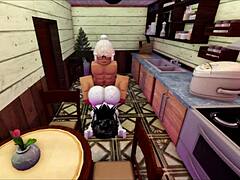 Wife cooks meal then bends for my monster cock in her big ass